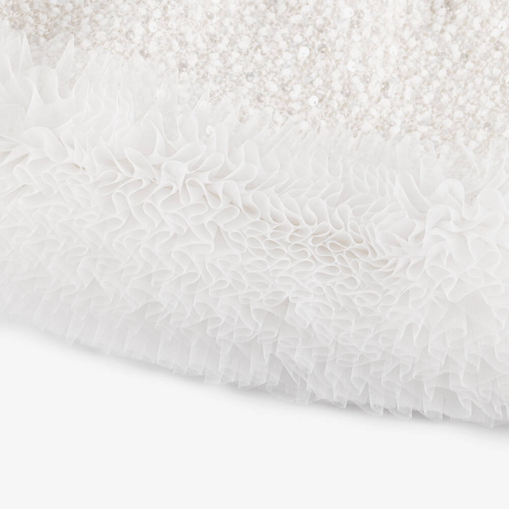 Angel's Face-Girls White Sequin Embellished Bouclé Skirt | Childrensalon Outlet