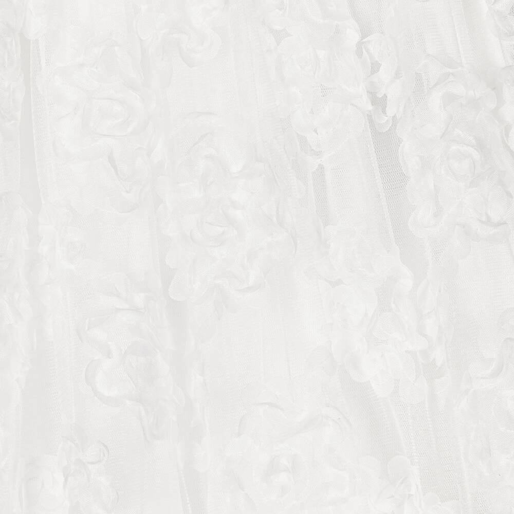 Angel's Face-Girls White Tulle Puff Sleeve Dress | Childrensalon Outlet