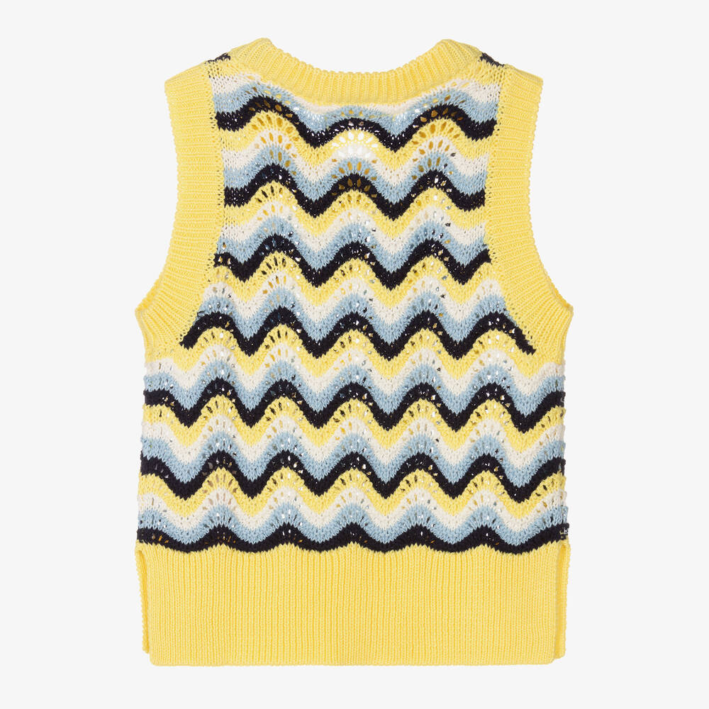 Blue sleeveless sweater discount