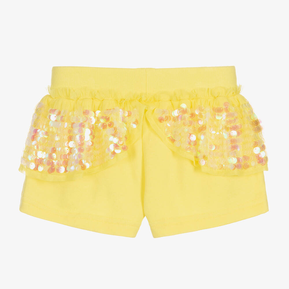 Yellow sales sequin shorts