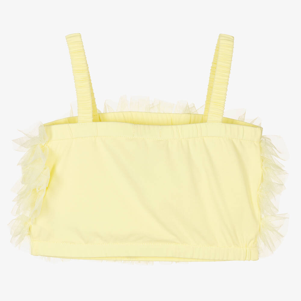 Angel's Face-Girls Yellow Jersey & Tulle Vest Top | Childrensalon Outlet