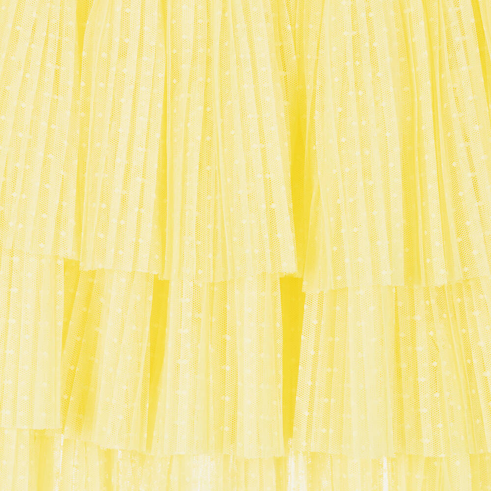 Angel's Face-Girls Yellow Pleated Tulle Skirt | Childrensalon Outlet