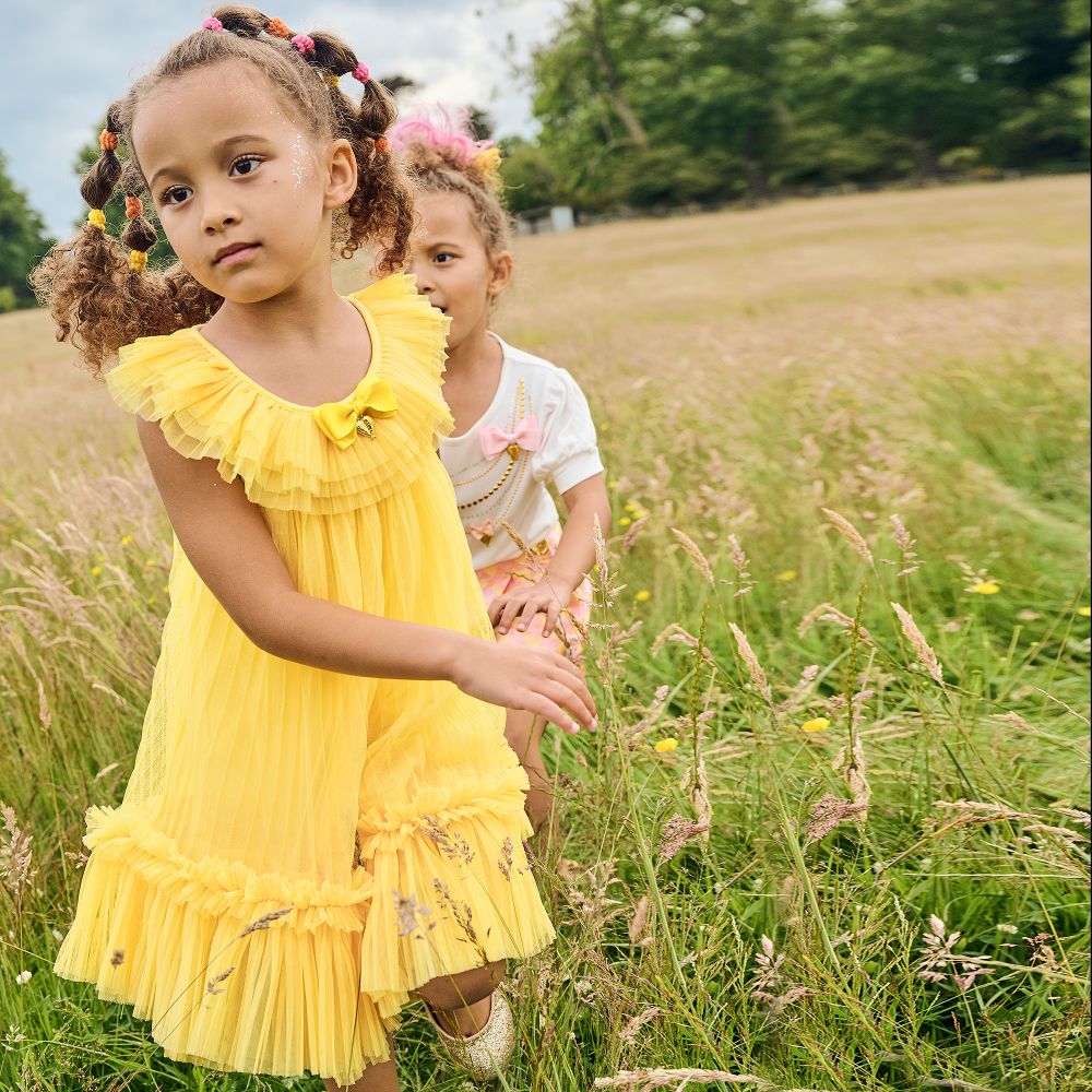 Angel s Face Girls Yellow Tulle Dress Childrensalon Outlet