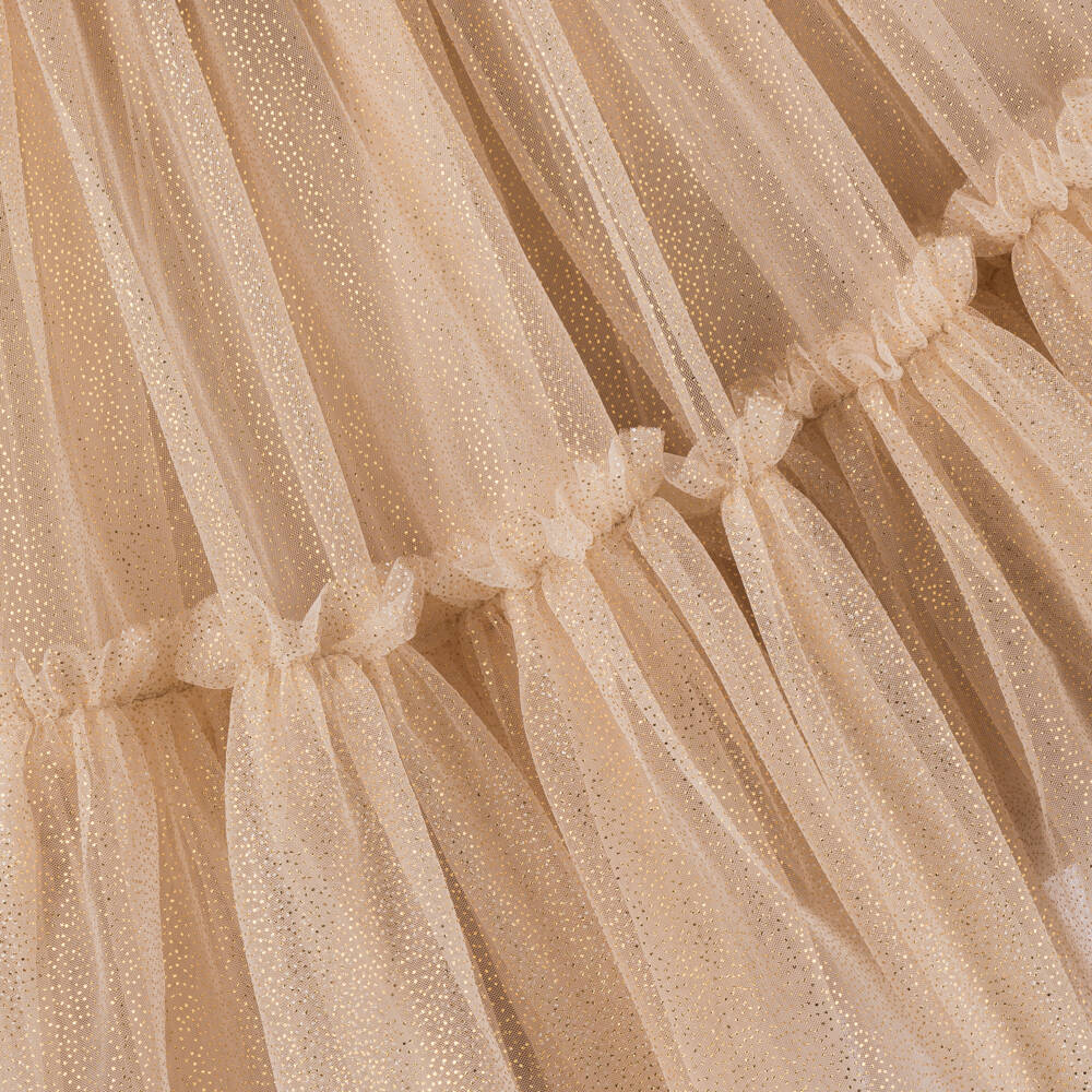 Angel's Face-Golden Ruffle Tulle Gown for Girls | Childrensalon Outlet