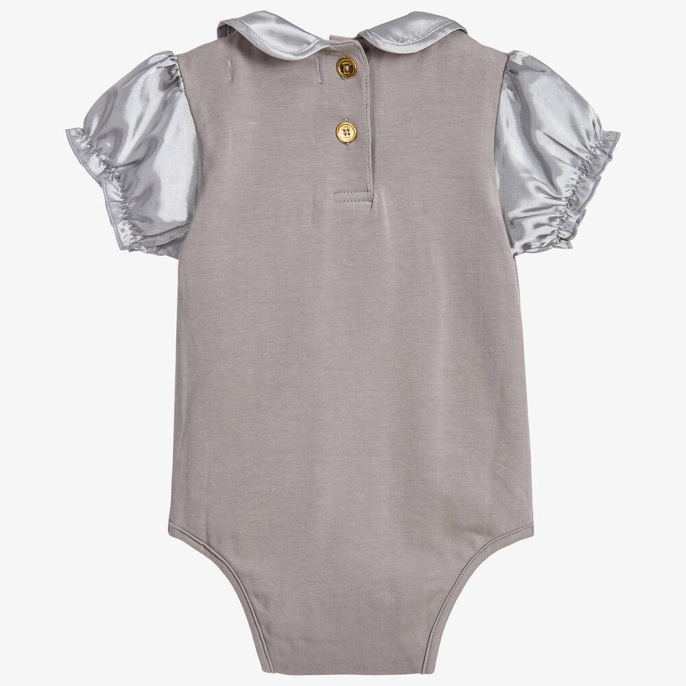 Angel's Face-Grey Cotton Bodysuit | Childrensalon Outlet