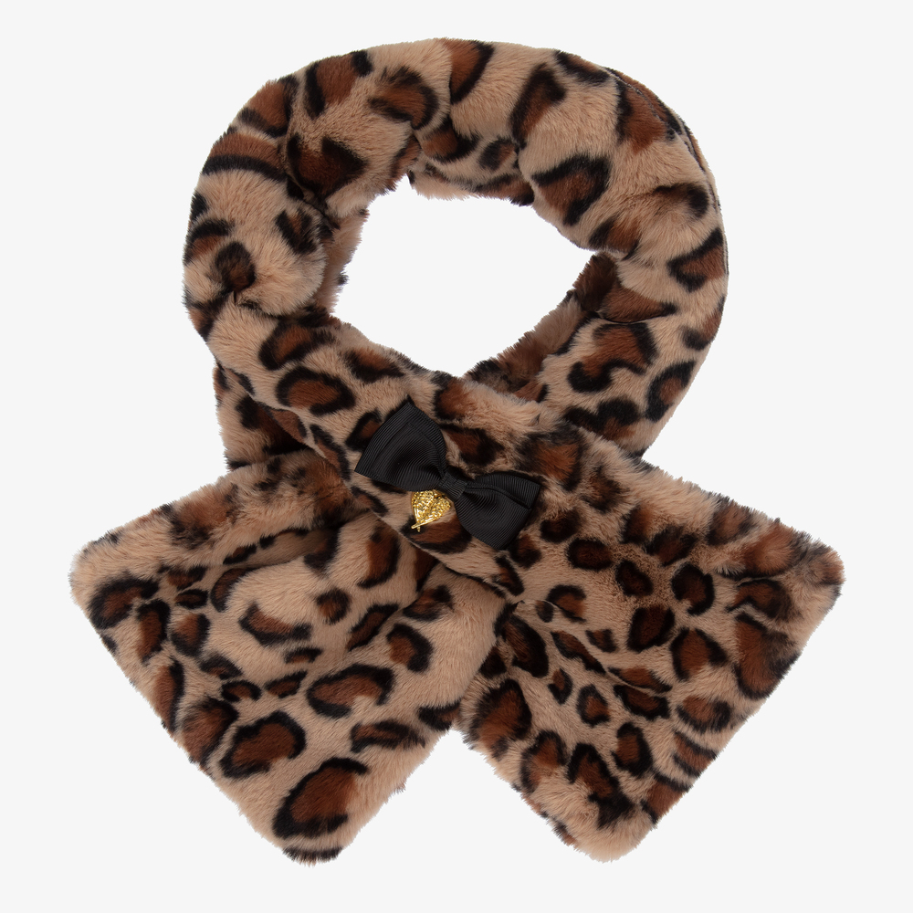 Angel's Face-Leopard Faux Fur Scarf (90cm) | Childrensalon Outlet