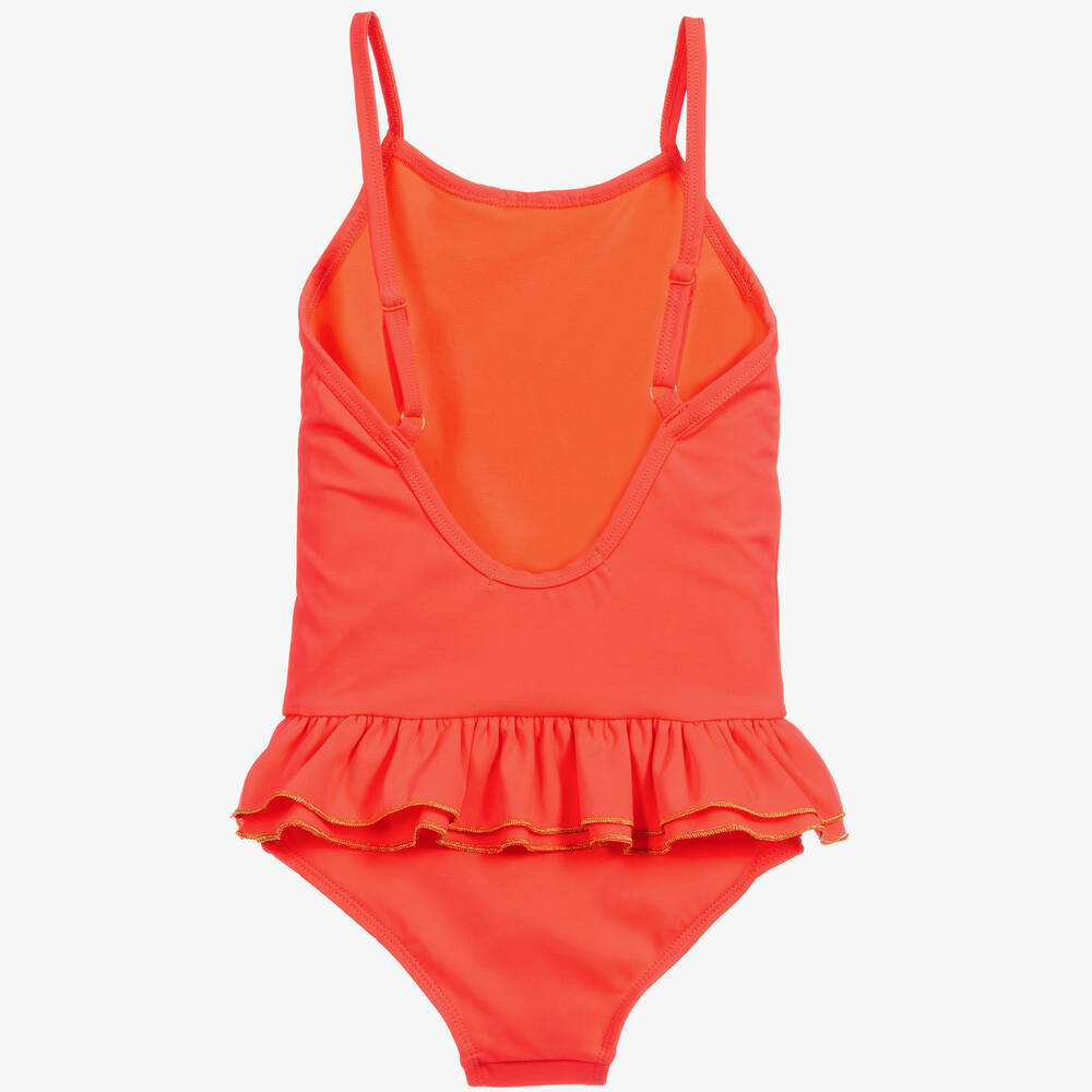Angel's Face-Orange Frill Swimsuit (UPF50+) | Childrensalon Outlet