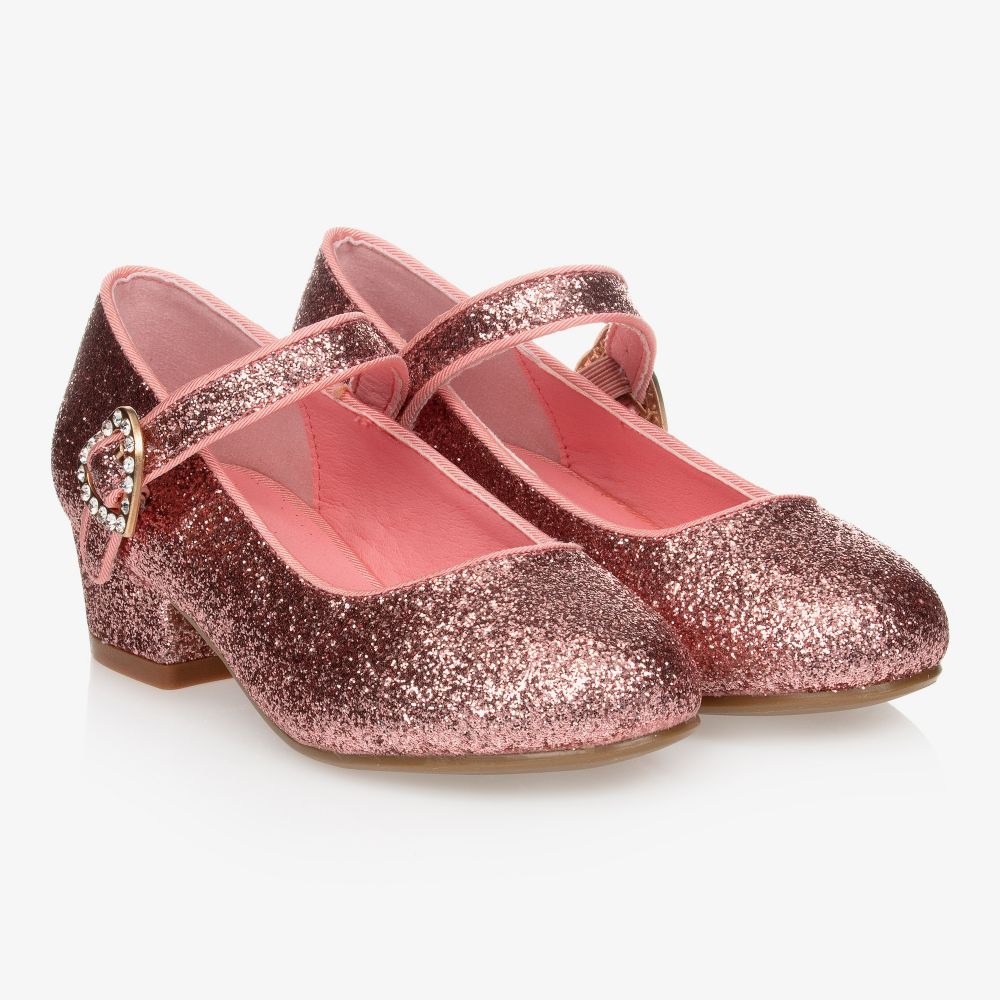 Angel's Face - Pink Glitter Bar Shoes | Childrensalon