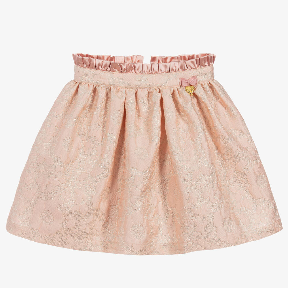 Angel's Face - Jacquard-Rock in Pink und Gold | Childrensalon