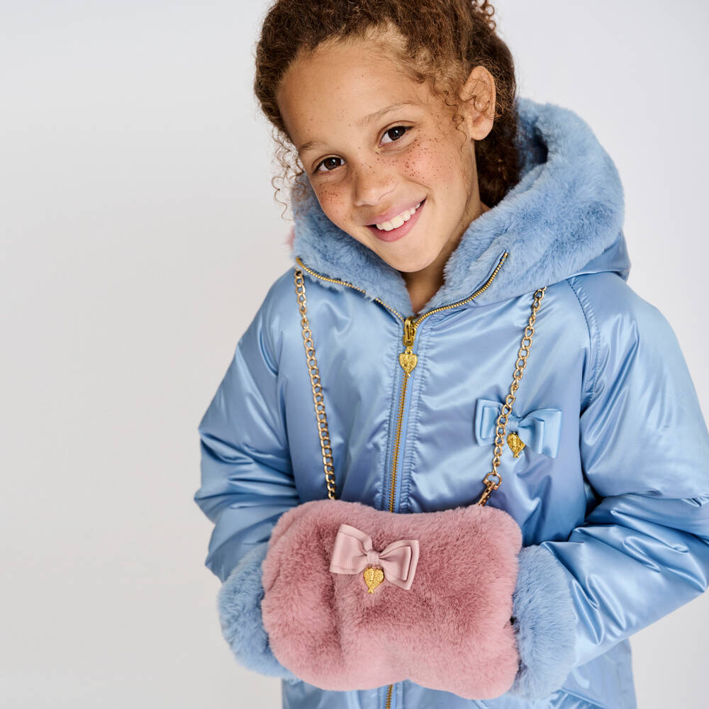Angel's Face-Pink Hand Muff Bag (24cm) | Childrensalon Outlet