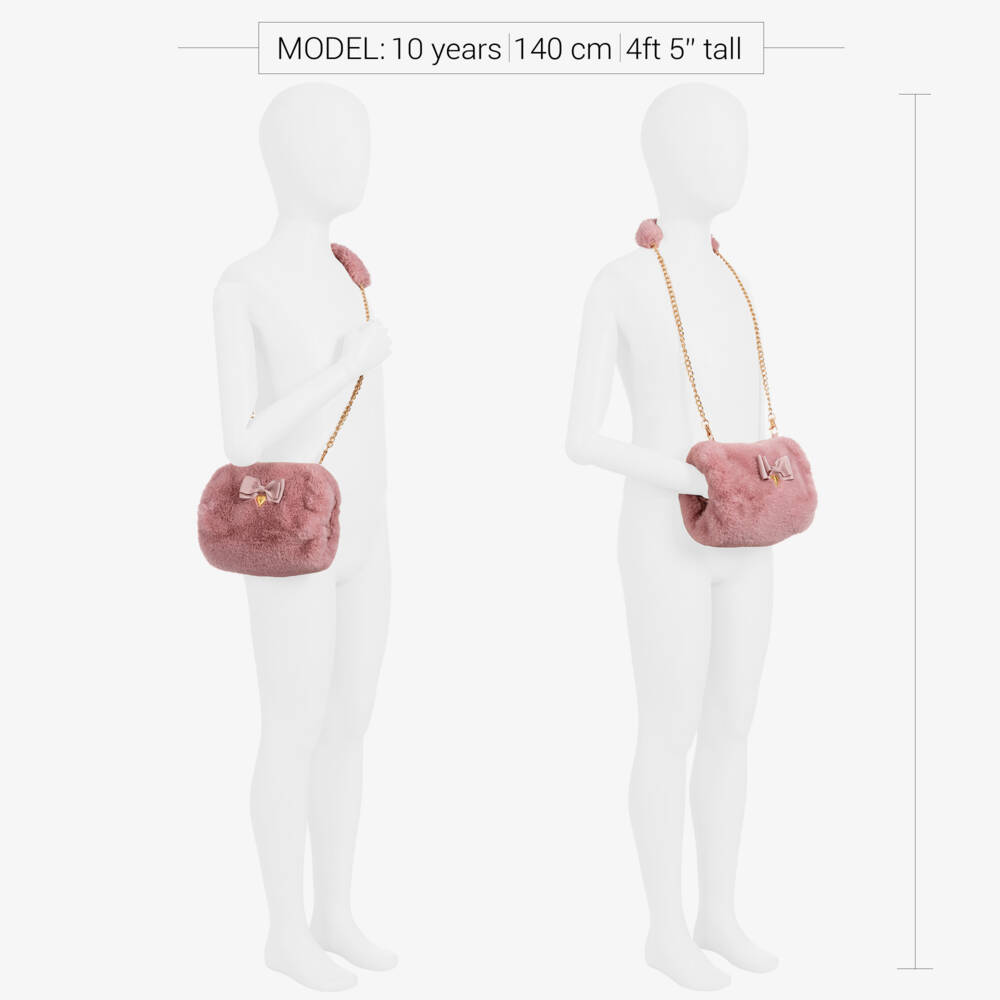 Angel's Face-Pink Hand Muff Bag (24cm) | Childrensalon Outlet