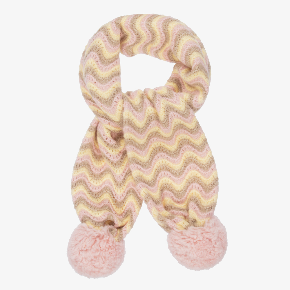 Angel's Face - Розово-желтый шарф (120см) | Childrensalon