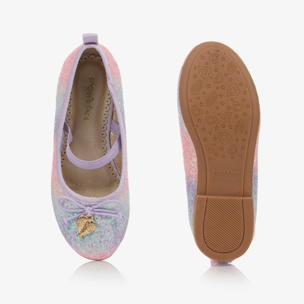 Angel s Face Purple Rainbow Ballerina Shoes Childrensalon Outlet