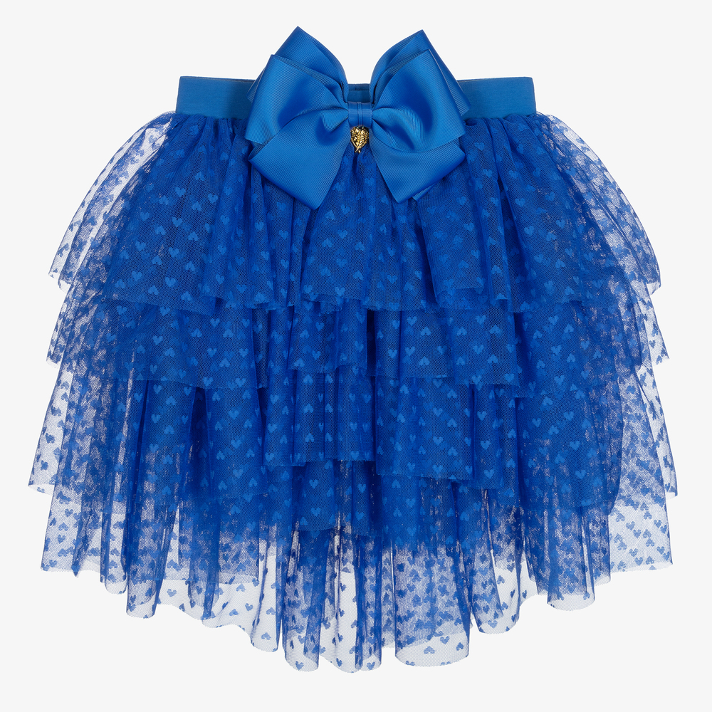 Angel's Face - Синяя многоярусная юбка из тюля | Childrensalon