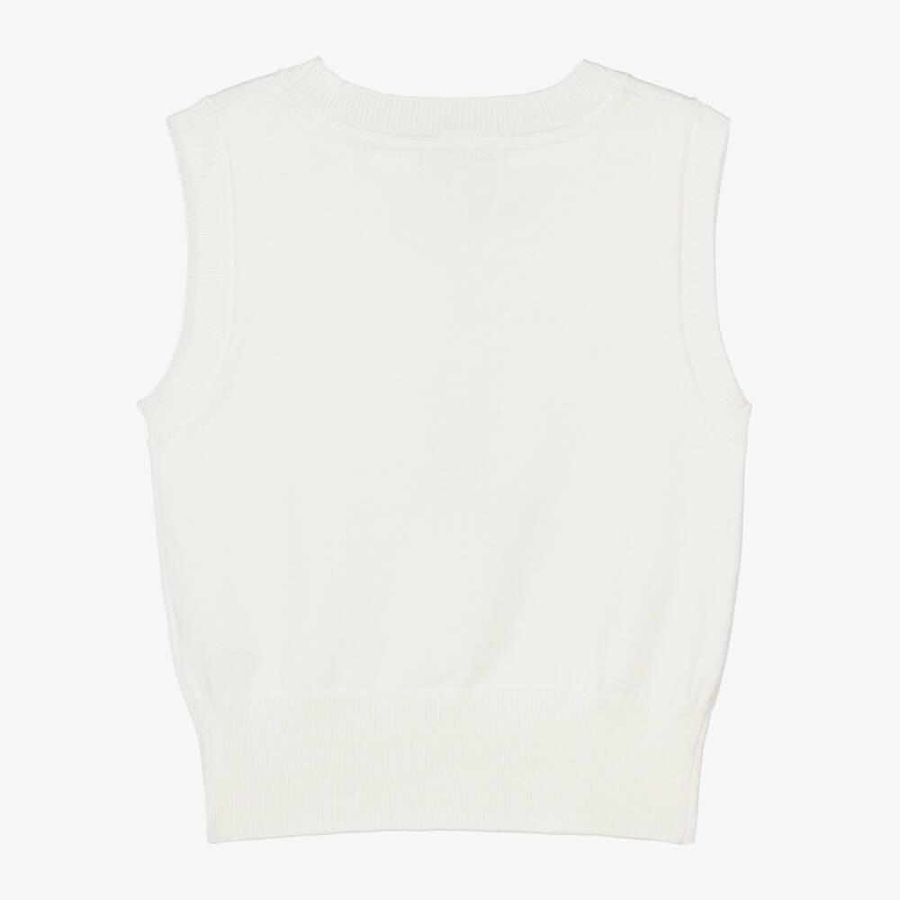Angel's Face-Snowdrop Knit Cotton Vest for Girls | Childrensalon Outlet