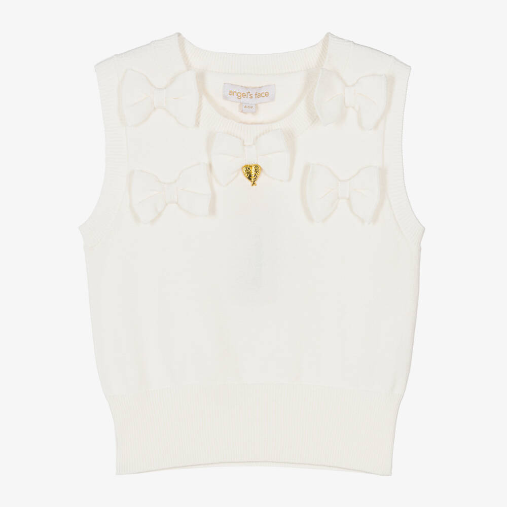 Angel's Face-Snowdrop Knit Cotton Vest for Girls | Childrensalon Outlet