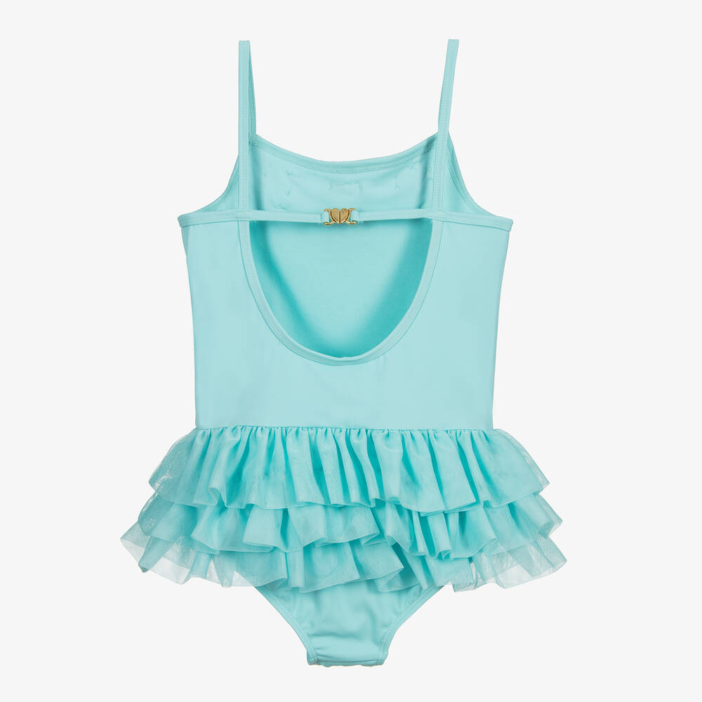 Angel's Face-Эксклюзивный голубой купальник с цветами и рюшами для подростков | Childrensalon Outlet