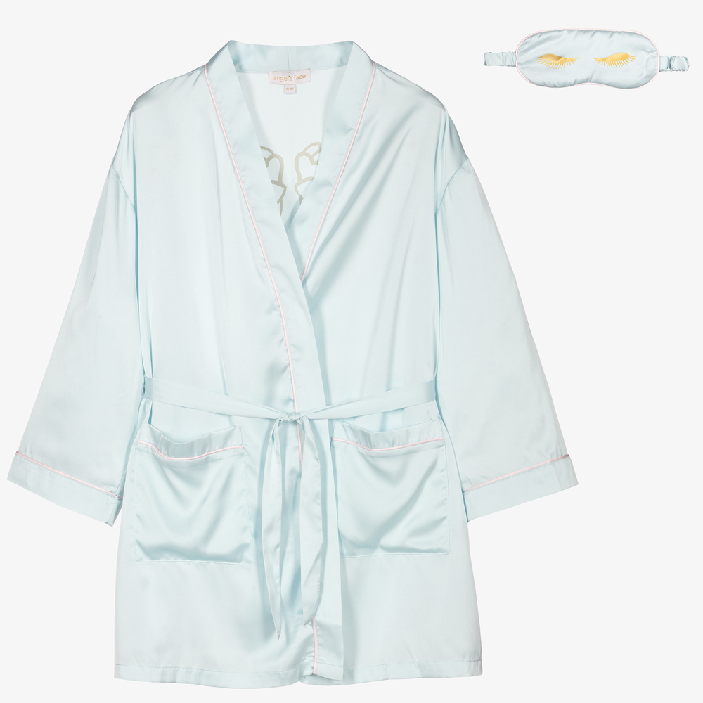 Angel's Face - Teen Blue Dressing Gown Set | Childrensalon