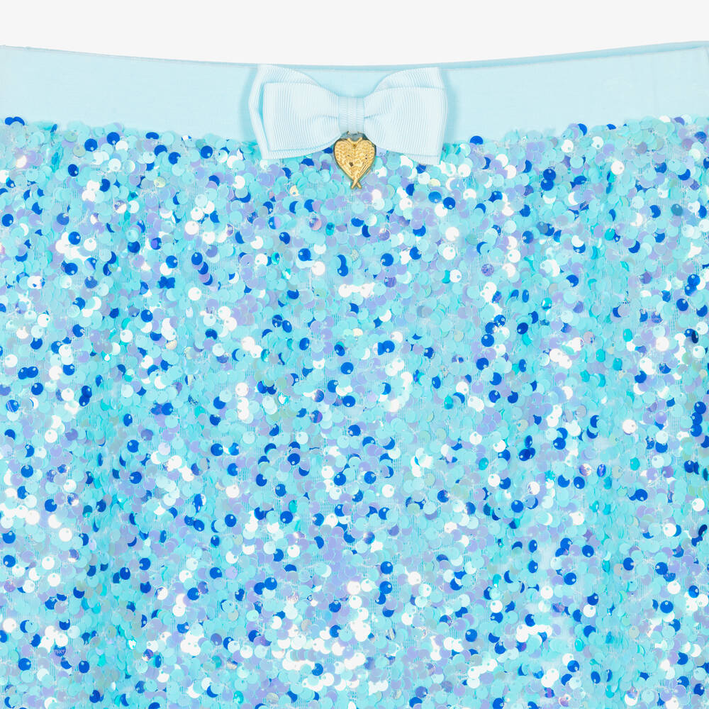 Angel's Face-Teen Girls Aqua Blue Sequin Skirt | Childrensalon Outlet