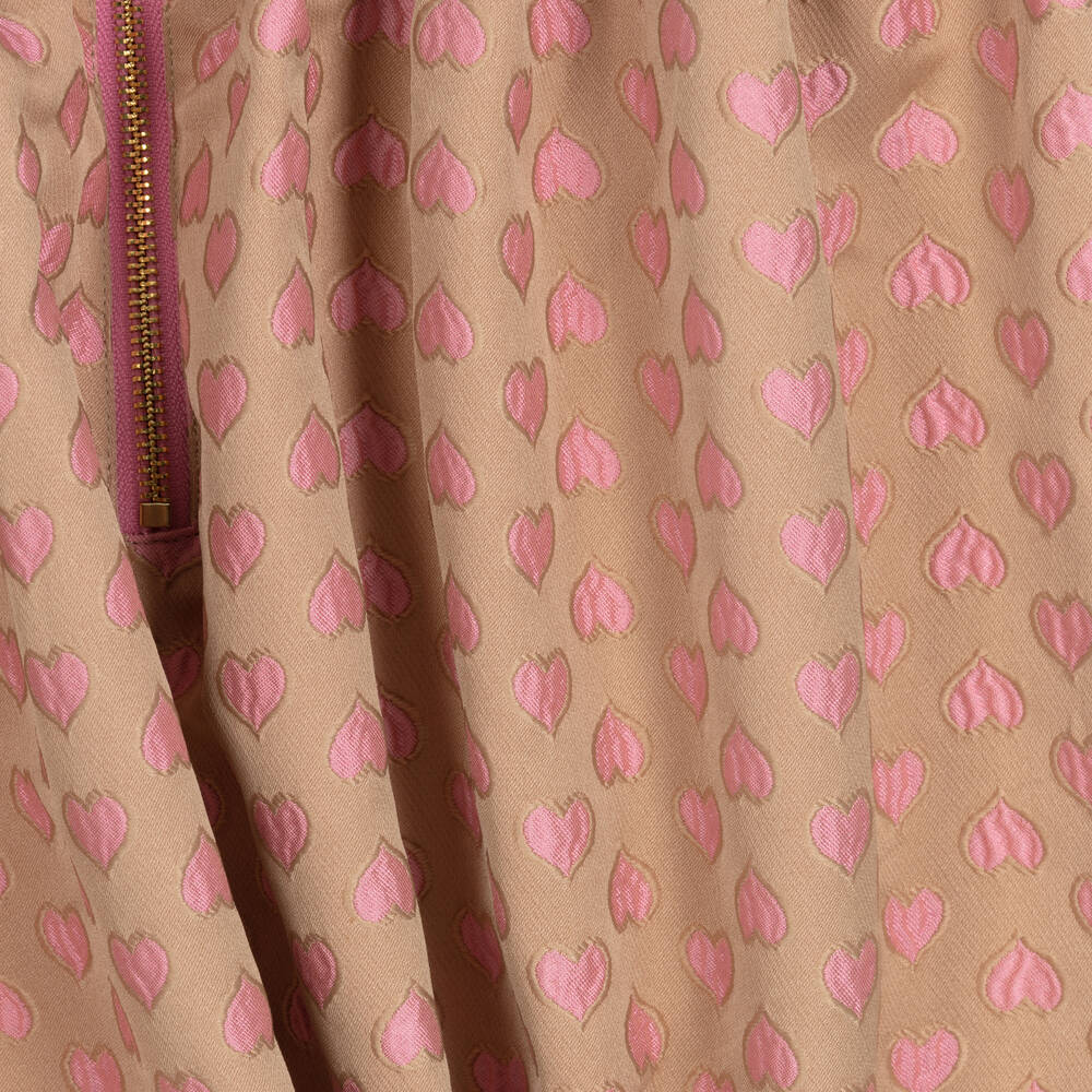 Angel's Face-Бежево-розовое платье с сердечками | Childrensalon Outlet