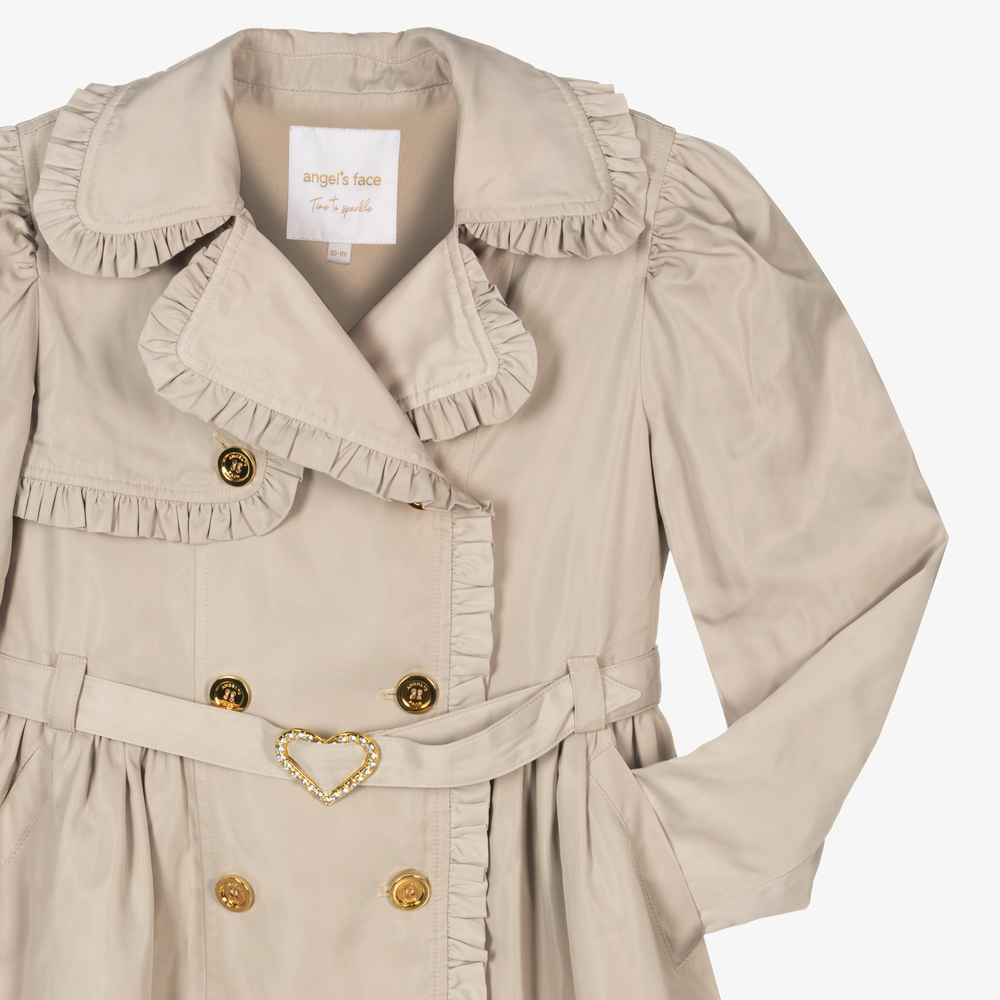 Angel s Face Teen Girls Beige Trench Coat