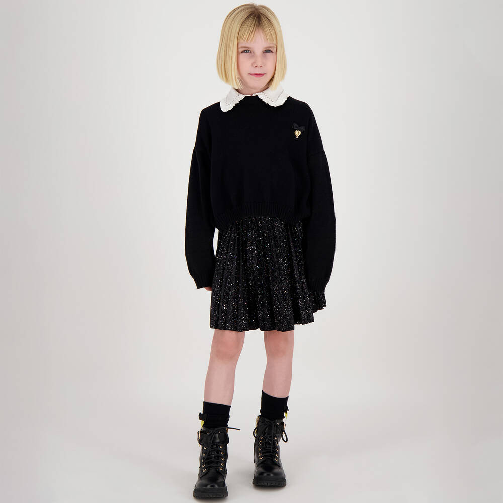 Little girls black sweater hot sale