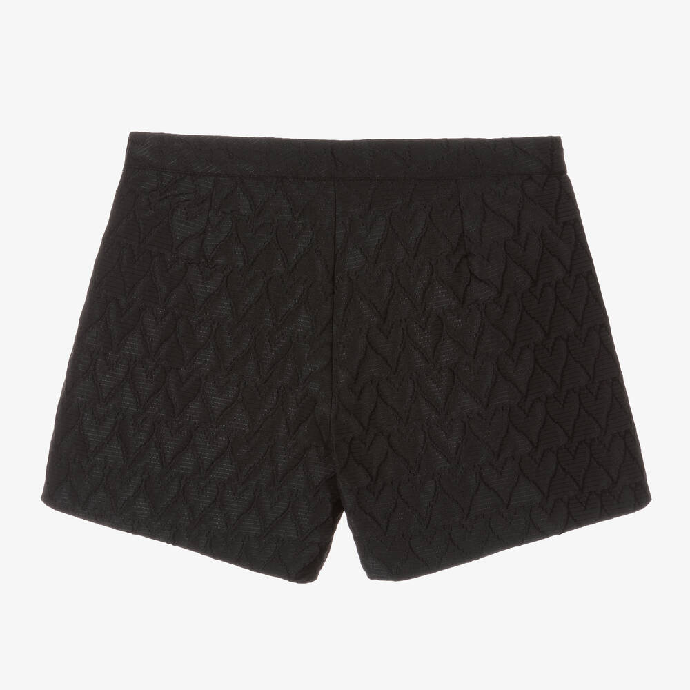 Angel's Face-Черные жаккардовые шорты с сердечками | Childrensalon Outlet