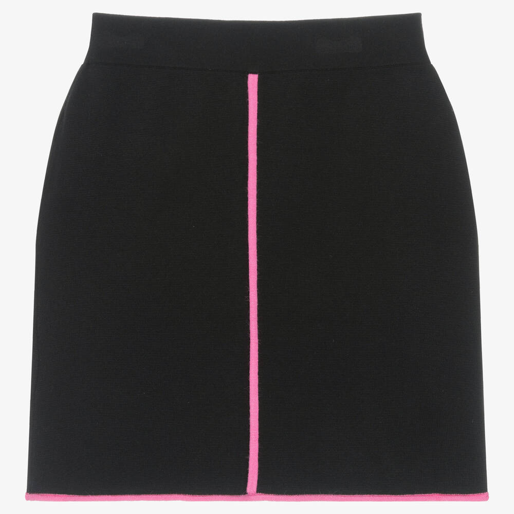 Angel's Face-Teen Girls Black & Pink Knitted Skirt | Childrensalon Outlet