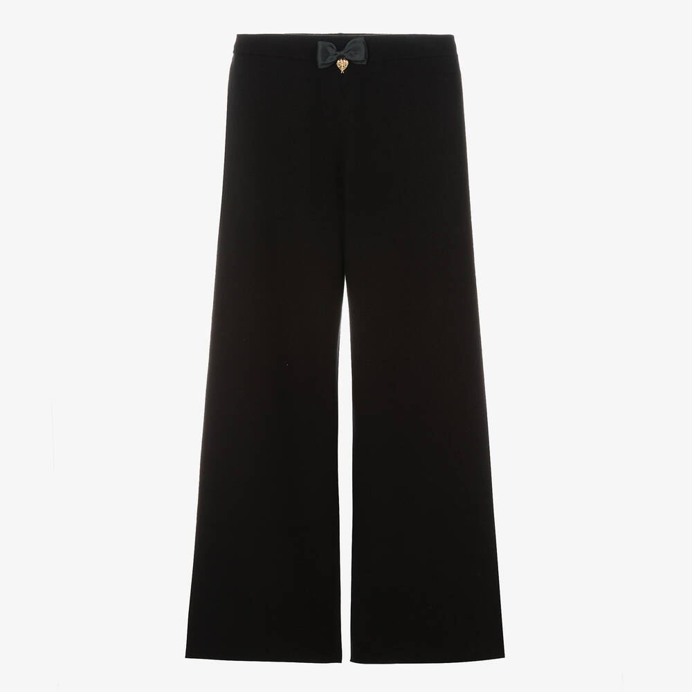 Angel's Face - Teen Girls Black Wide Leg Trousers | Childrensalon