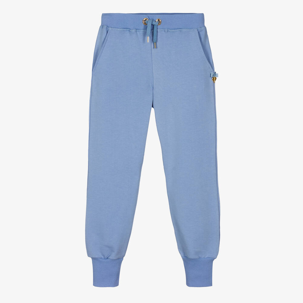 Angel's Face - Teen Girls Blue Cotton Joggers | Childrensalon