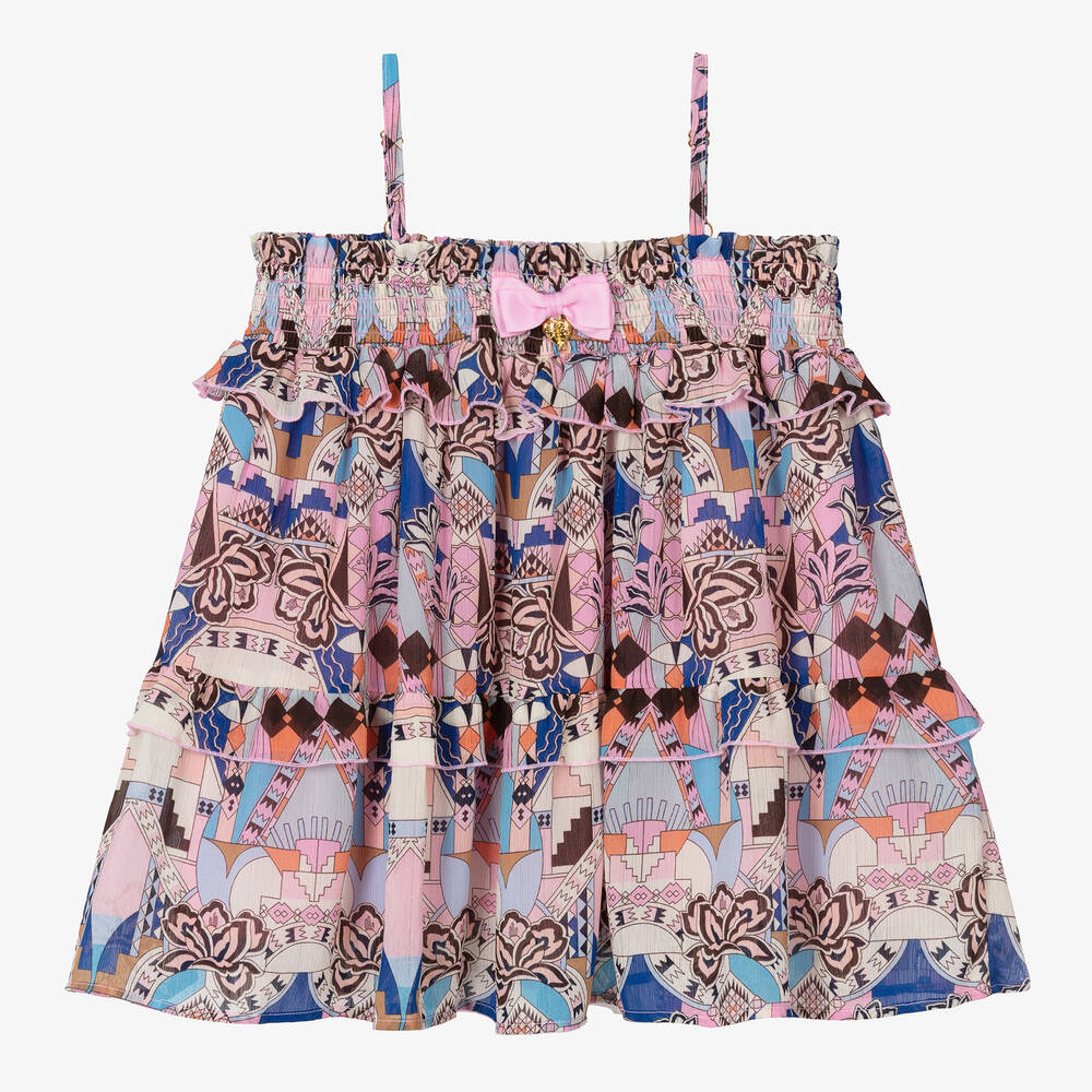 Angel's Face-Teen Girls Blue Floral Chiffon Blouse | Childrensalon Outlet