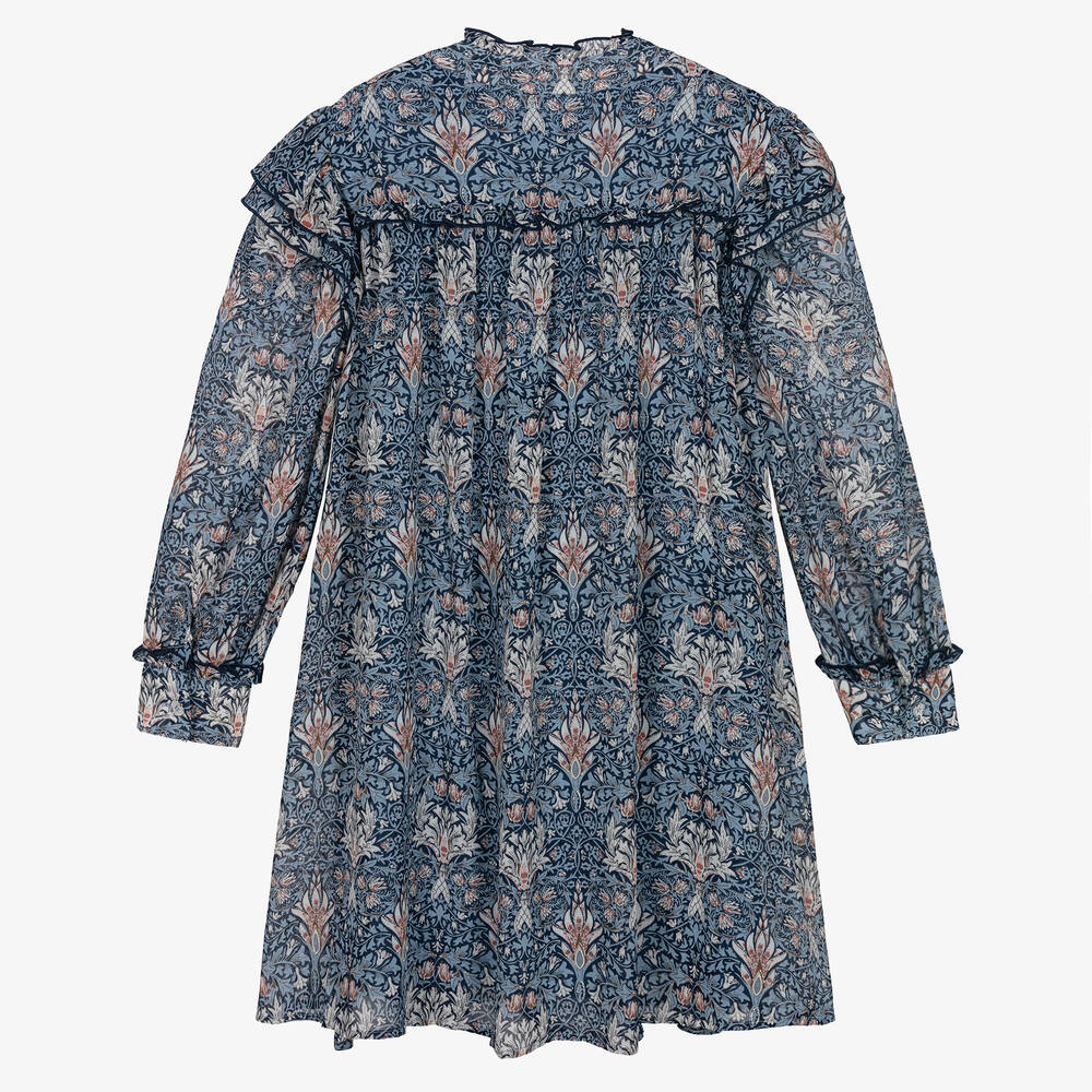 Angel's Face-Синее шифоновое платье с цветами | Childrensalon Outlet