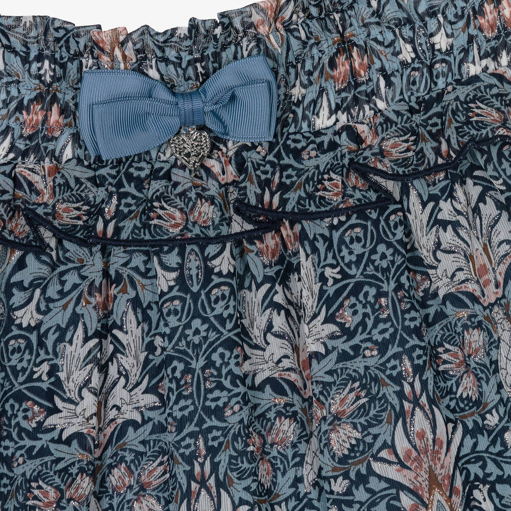 Angel's Face-Teen Girls Blue Floral Chiffon Skirt | Childrensalon Outlet