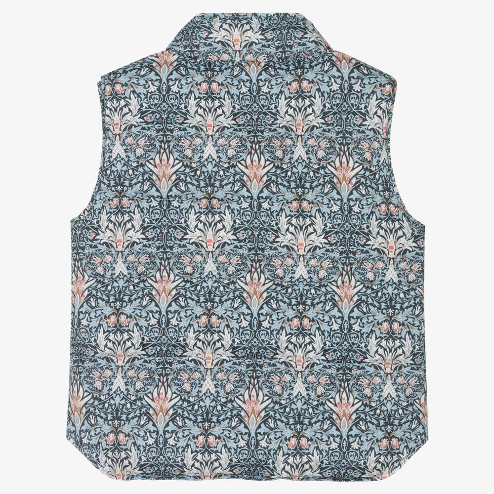 Angel s Face Gilet bleu rembourre a fleurs ado Childrensalon Outlet