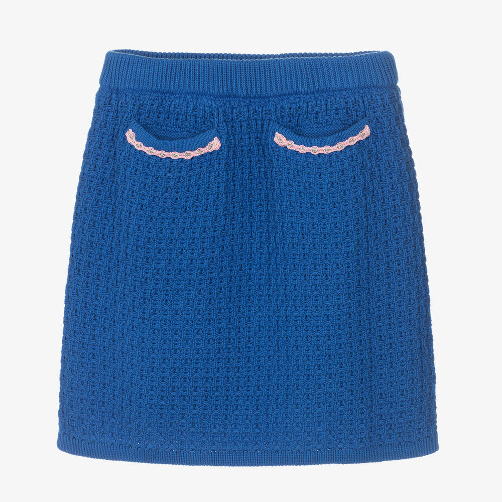 Angel's Face-Teen Girls Blue Knitted Skirt | Childrensalon Outlet