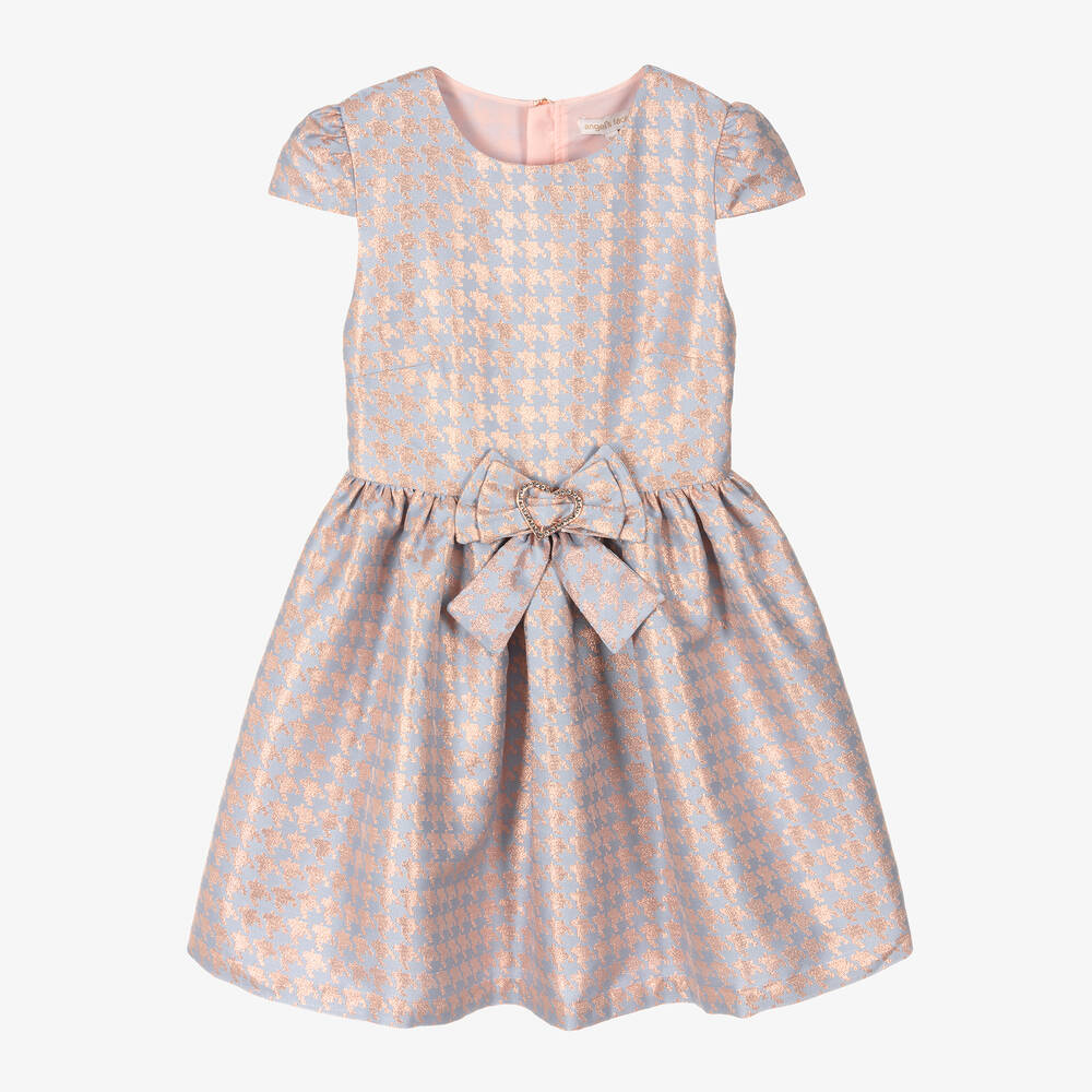 Angel's Face - Robe pied-de-poule bleue et rose | Childrensalon