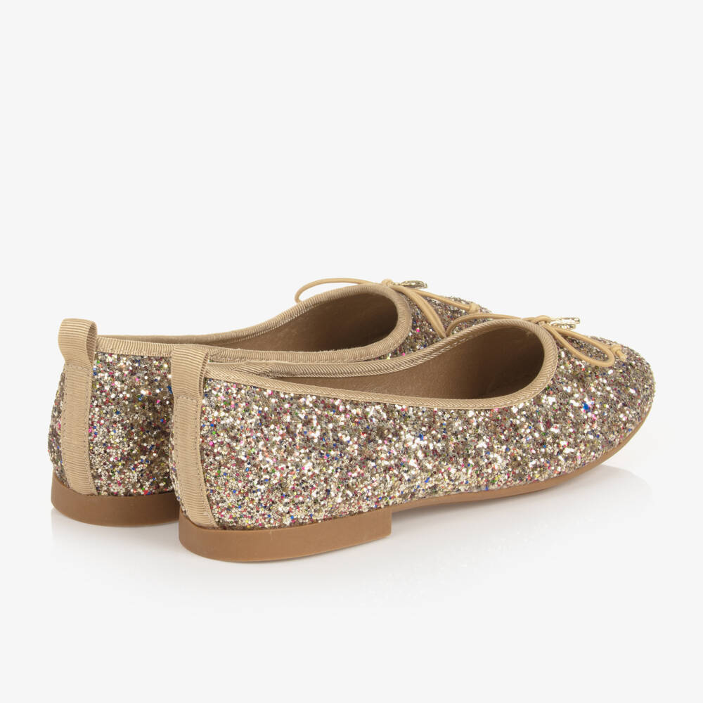 Angel's Face-Teen Girls Gold Glitter Ballerina Shoes | Childrensalon Outlet