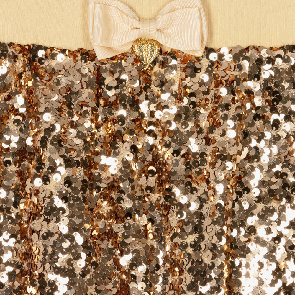 Angel's Face-Teen Girls Gold Sequin Skirt | Childrensalon Outlet