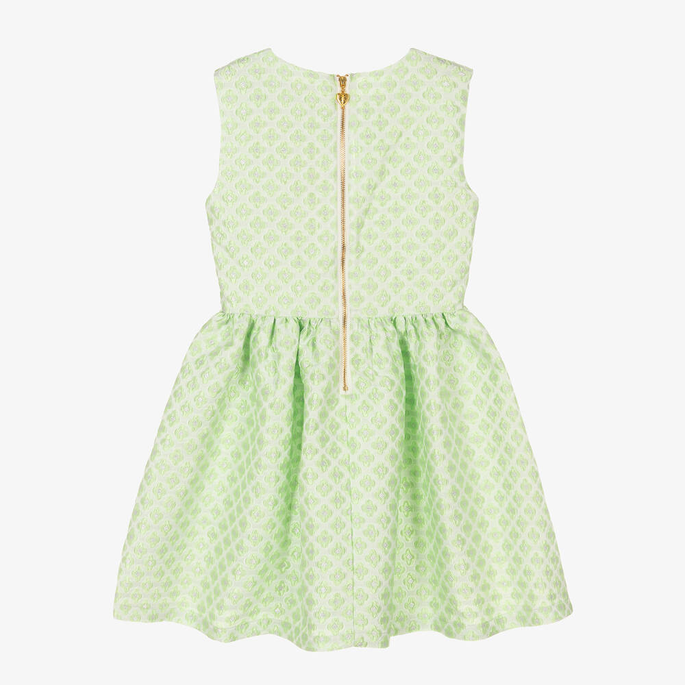 Angel's Face-Teen Girls Green Floral Brocade Dress | Childrensalon Outlet
