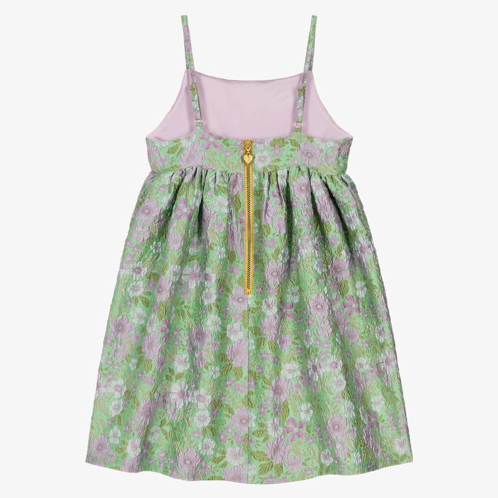Angel's Face-Teen Girls Green & Purple Jacquard Dress | Childrensalon Outlet