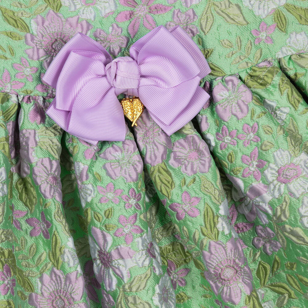 Angel's Face-Teen Girls Green & Purple Jacquard Dress | Childrensalon Outlet