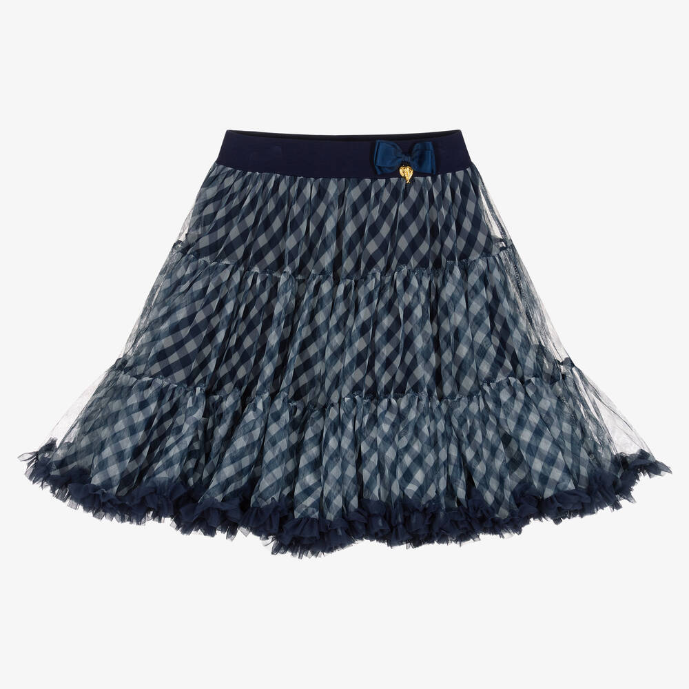 Angel's Face - Teen Girls Navy Blue Gingham Tutu Skirt | Childrensalon