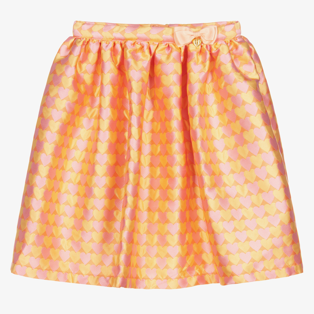 Angel's Face - Teen Girls Orange Heart Skirt | Childrensalon