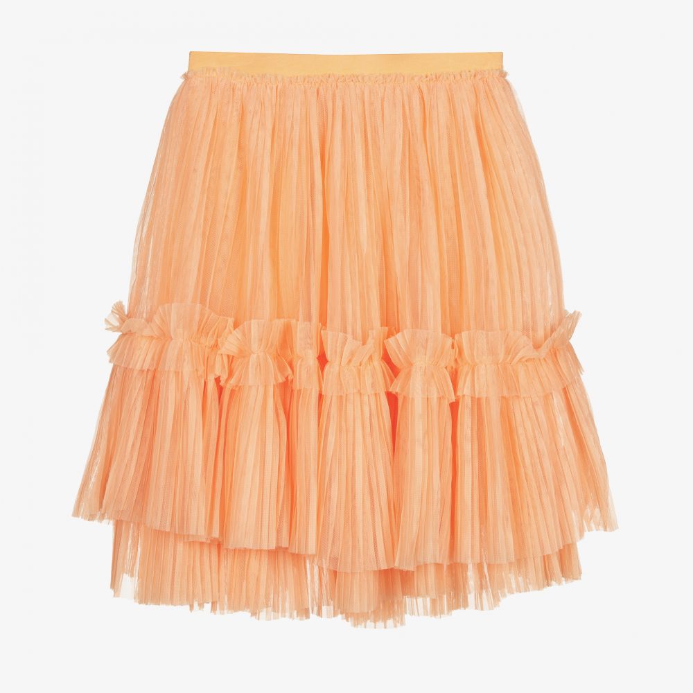 Angel's Face - Teen Girls Orange Tulle Skirt | Childrensalon
