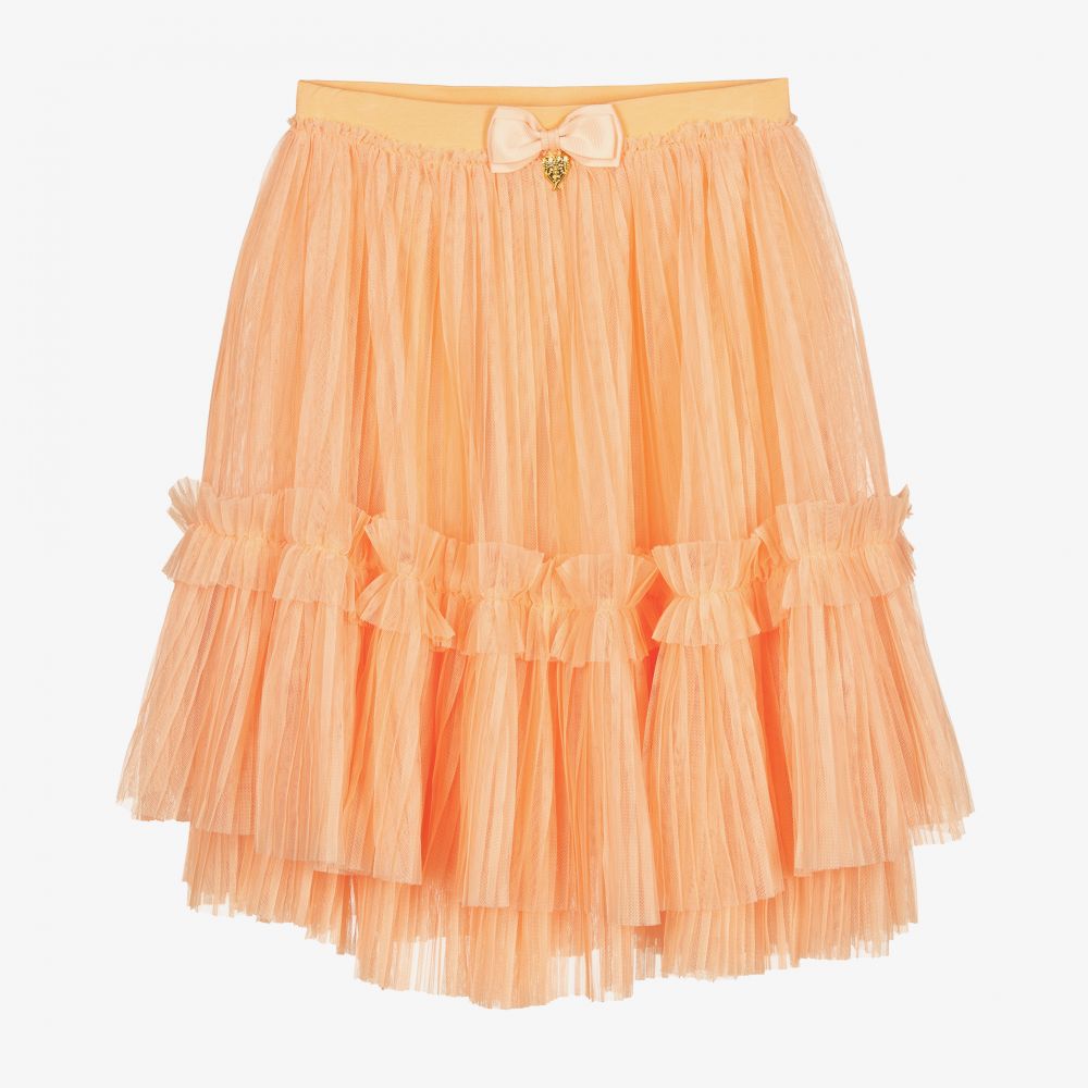 Angel's Face - Teen Girls Orange Tulle Skirt | Childrensalon