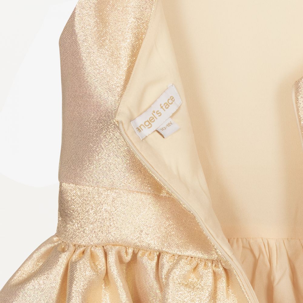 Angel's Face-Teen Girls Pale Gold Dress | Childrensalon Outlet