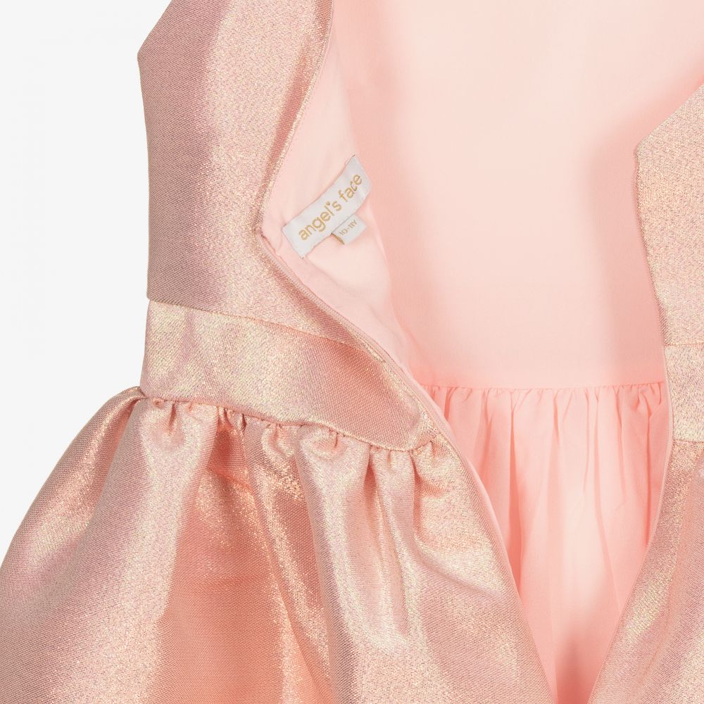 انجلز فيس-فستان تينز بناتي لون زهري باهت | Childrensalon Outlet