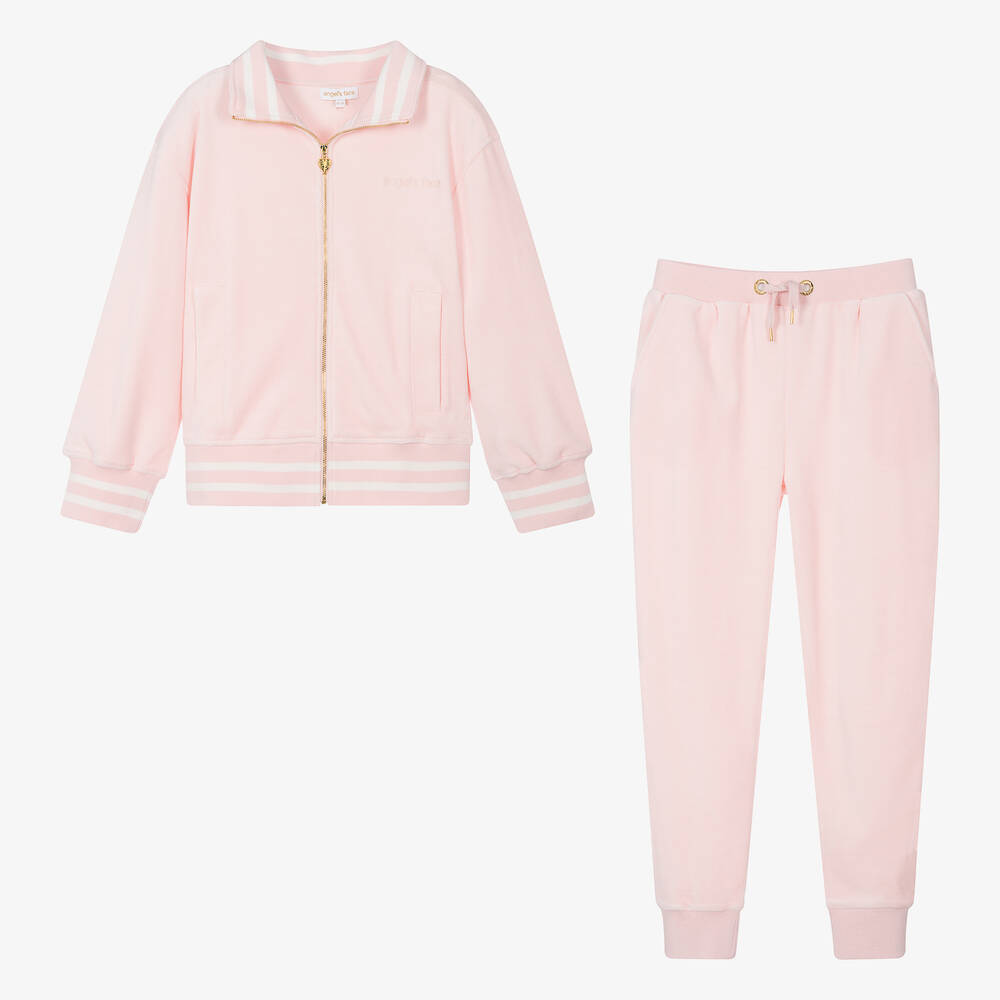 Girls velour tracksuit top