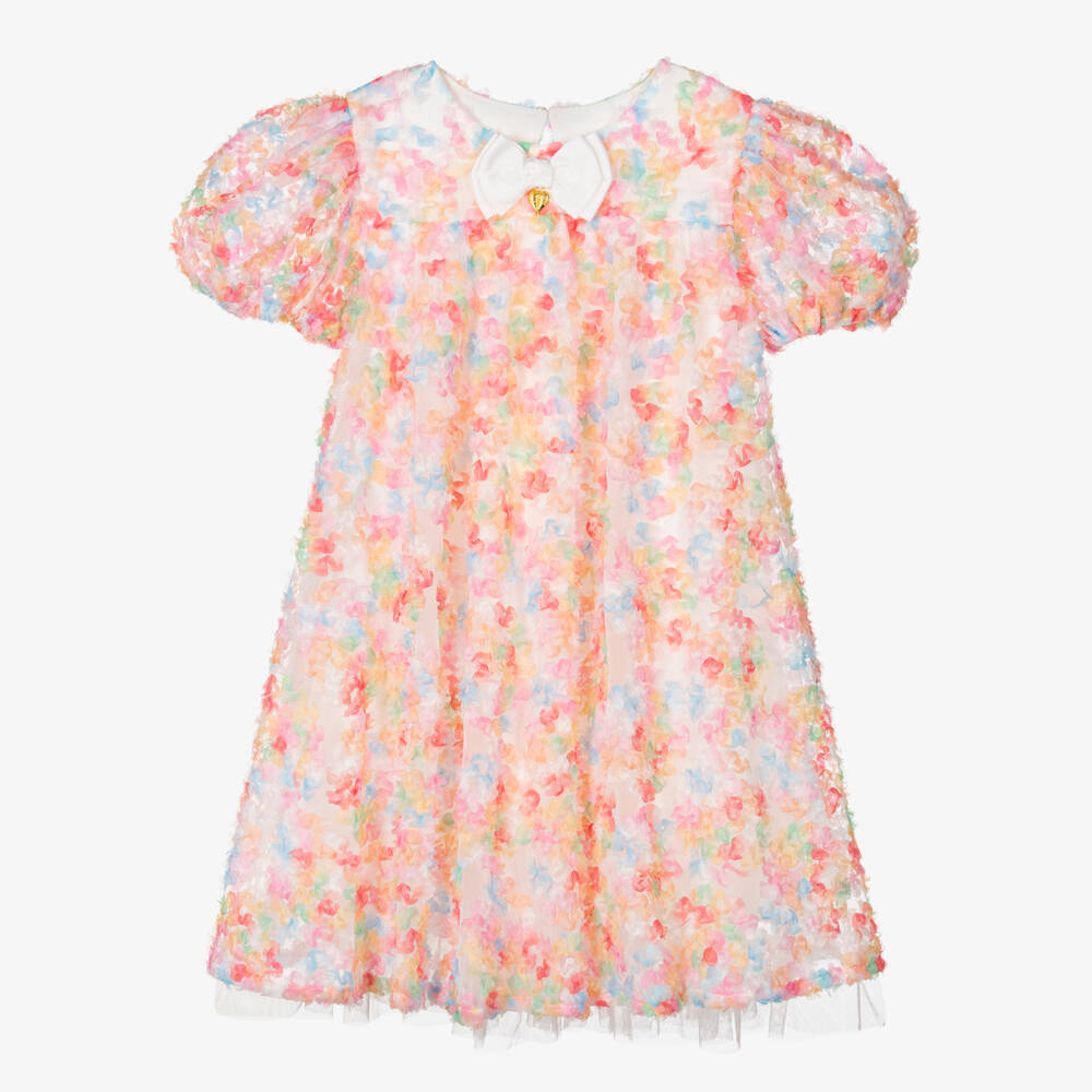 Angel's Face-Teen Girls Pastel Pink Tulle Puff Sleeve Dress | Childrensalon Outlet