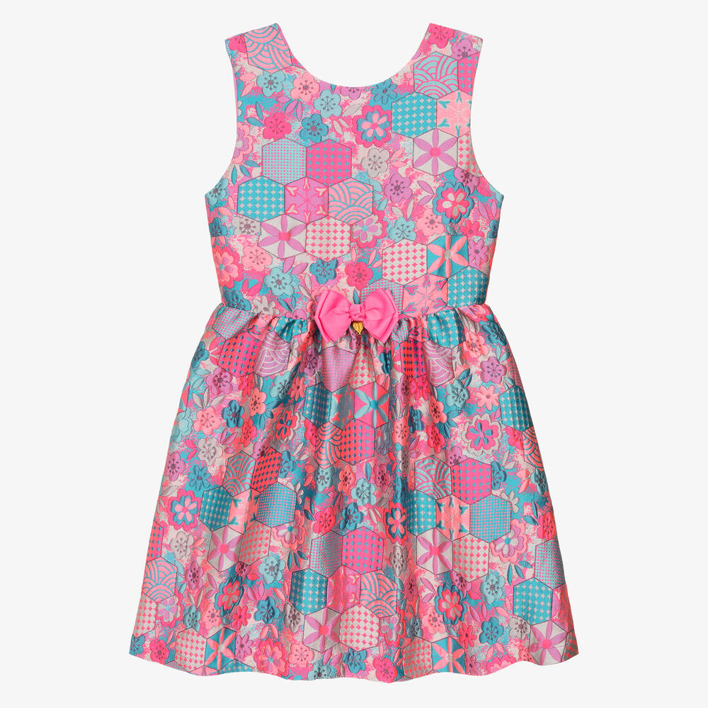 Angel's Face-Teen Girls Pink & Blue Jacquard Dress | Childrensalon Outlet